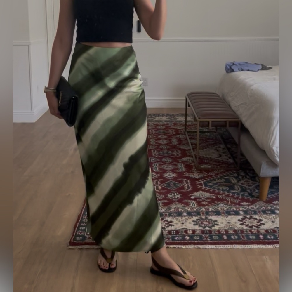4th + Reckless Silk Maxi Skirt